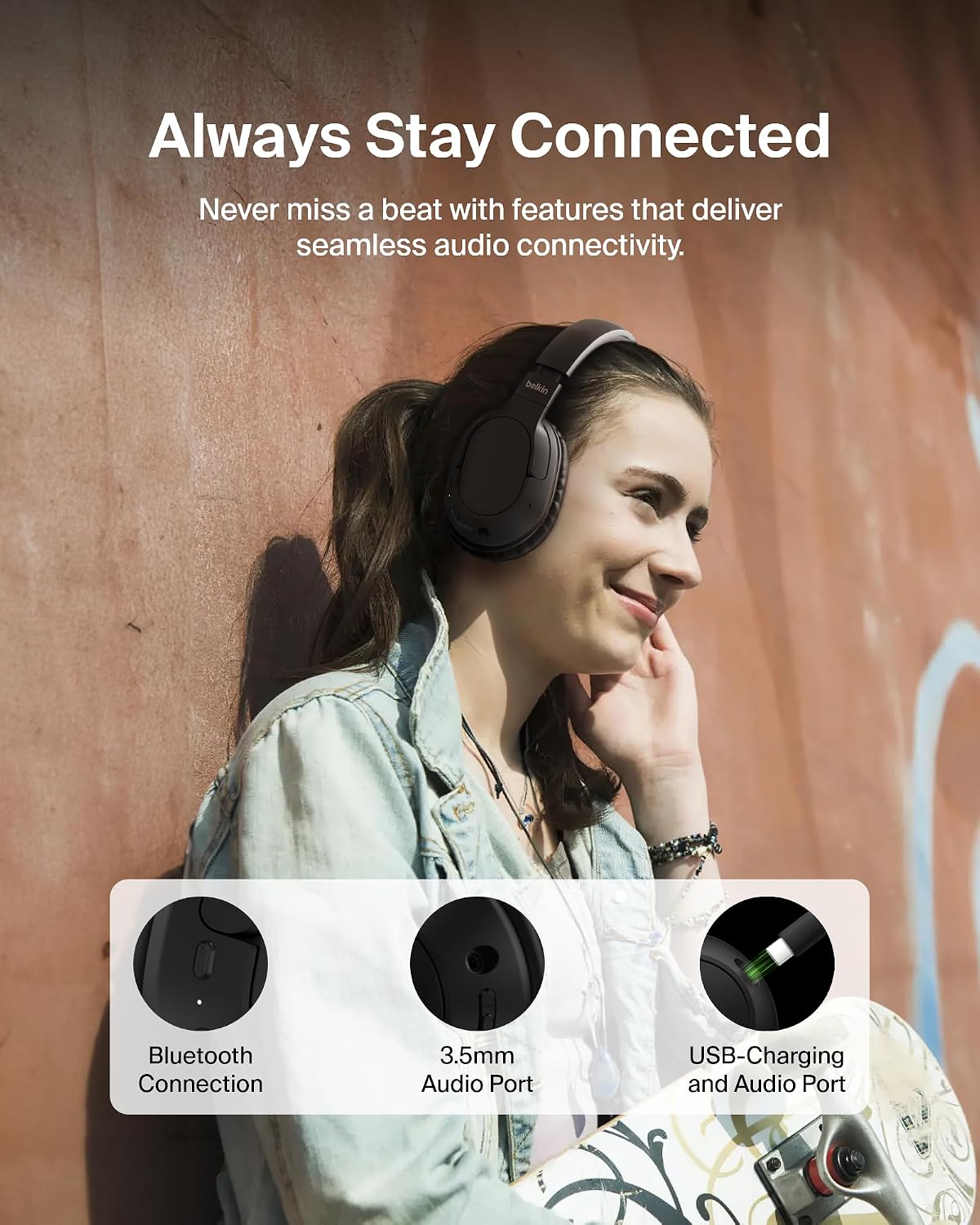 Belkin - Headphones - SoundForm Surround Wireless Ov