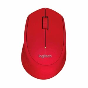 Logitech M280 - Ratón - diestro - óptico - 3 botones - inalámbrico - 2.4 GHz - receptor inalámbrico USB - rojo