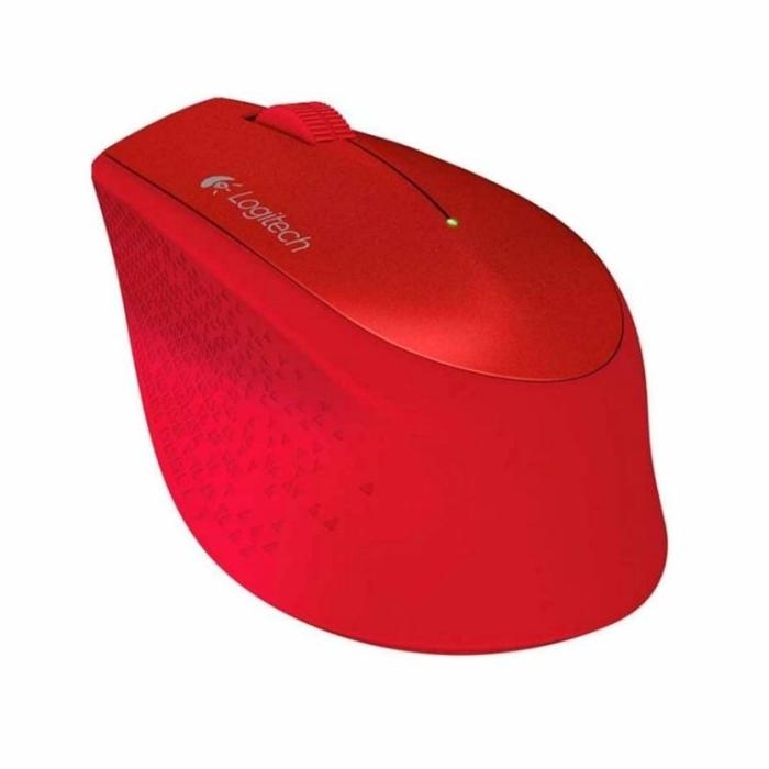 Logitech M280 - Ratón - diestro - óptico - 3 botones - inalámbrico - 2.4 GHz - receptor inalámbrico USB - rojo