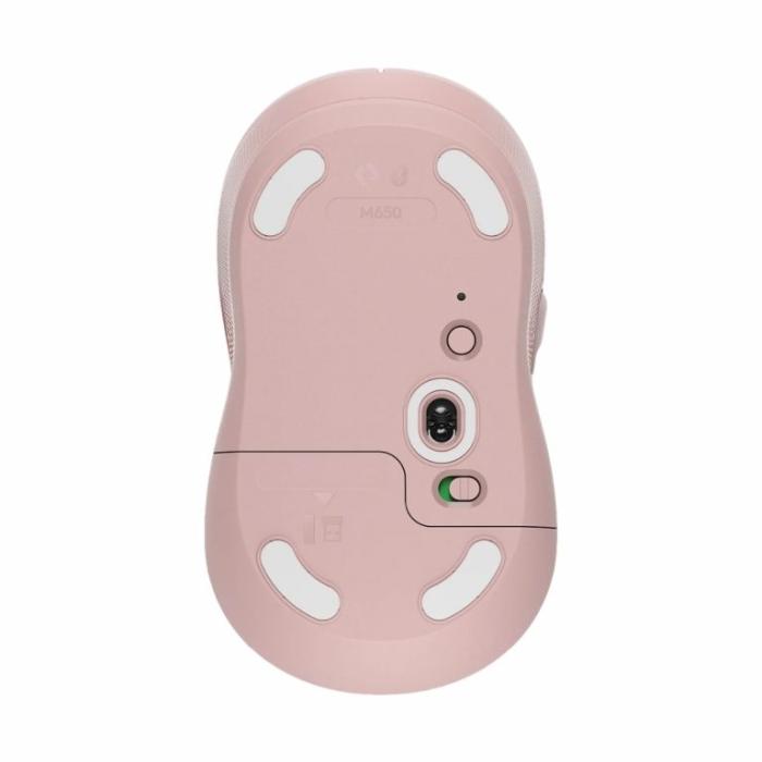 Logitech Signature M650 - Ratón - manos pequeñas - diestro y zurdo - inalámbrico - 2.4 GHz, Bluetooth - receptor de USB Logitech Logi Bolt - rosa