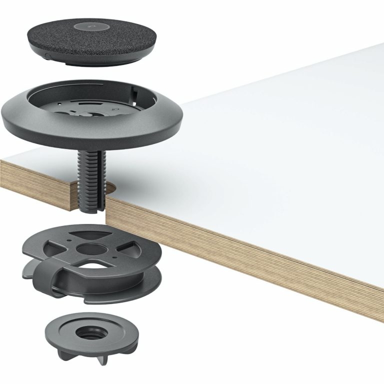 Logitech Rally Mic Pod Mount - Soporte de micrófono para escritorio - negro mate - para Logitech Rally, Rally Plus