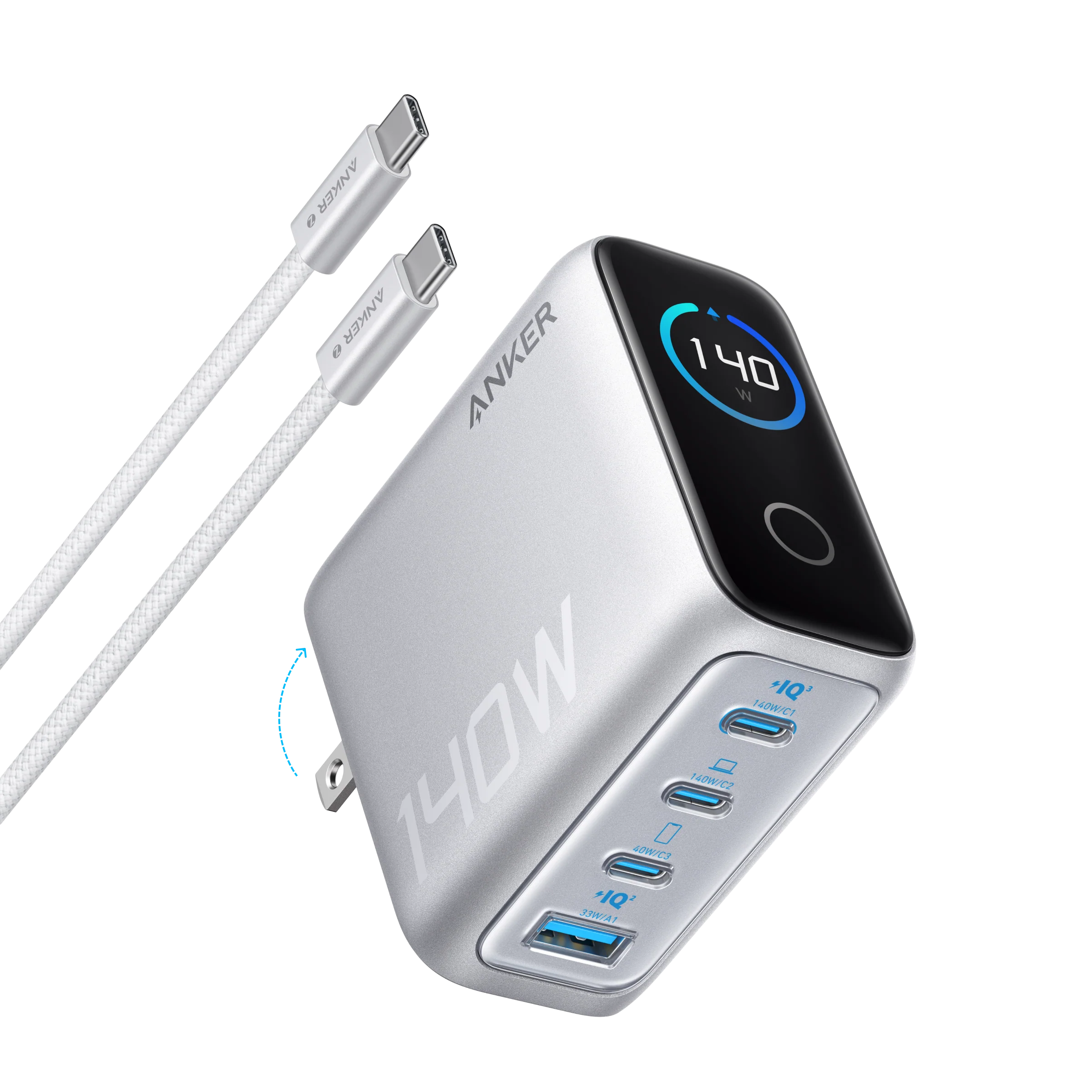 Anker - charger. - (140W 4-Port PD 3.1) with USB-
