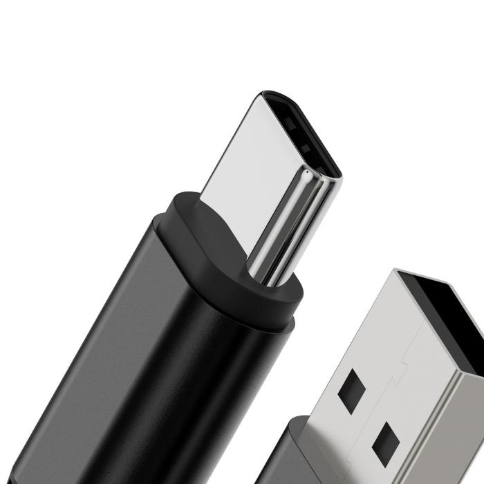 CABLE  TYPE-C TO USB 2.0 NYLON 1.8M BLACK