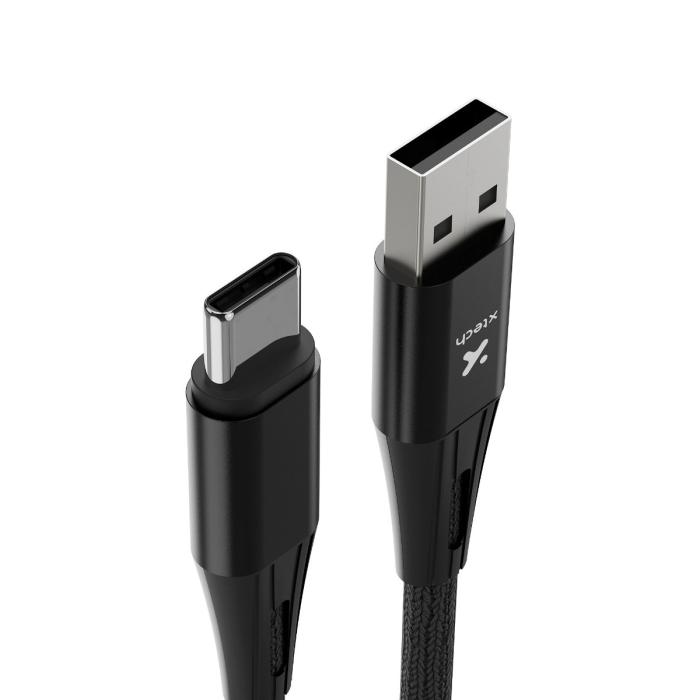 CABLE  TYPE-C TO USB 2.0 NYLON 1.8M BLACK