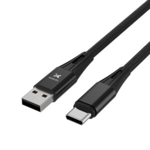 CABLE TYPE-C TO USB 2.0 NYLON 1.8M BLACK
