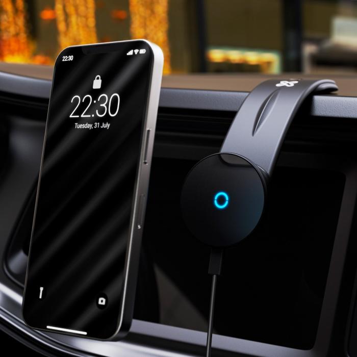Klip Xtreme - Car wireless charging holder - 15 Watt - 24 pin USB-C - Cellular phone - Wireless - Para Smartphones - Automatic