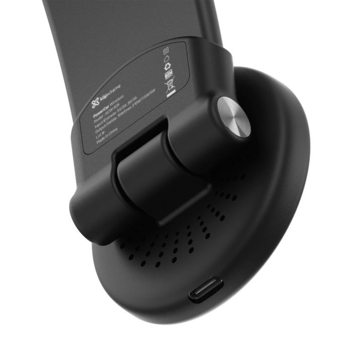 Klip Xtreme - Car wireless charging holder - 15 Watt - 24 pin USB-C - Cellular phone - Wireless - Para Smartphones - Automatic