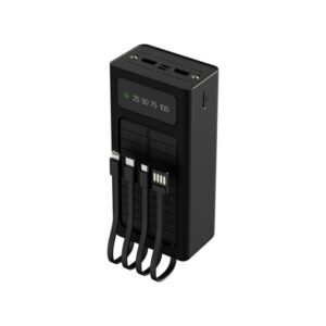 Xtech XPB-300 - Solar Power Bank - 24 pin USB-C / 4 pin USB Type A / 5 pin Micro-USB Type A - 24 pin USB-C / 4 pin USB Type A / 5 pin Micro-USB Type A - Lithium ion polymer - Para Universal - built-in charg cables30,000mAh
