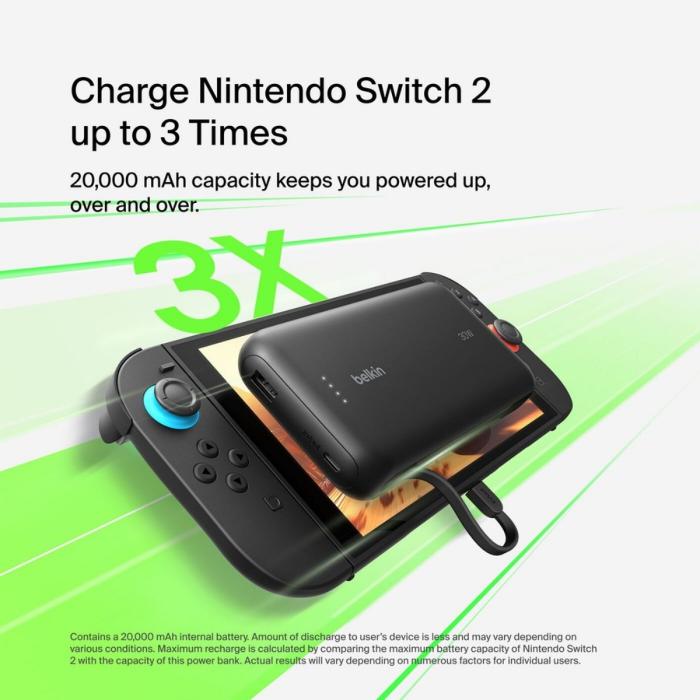 Belkin - Power bank - Lithium ion - Para - - N Switch 2 20k