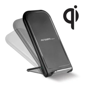 ARGOM KINETIC S2 - SOPORTE Y CARGADOR RÁPIDO INALÁMBRICO CON CERTIFICACIÓN QI DE 15W