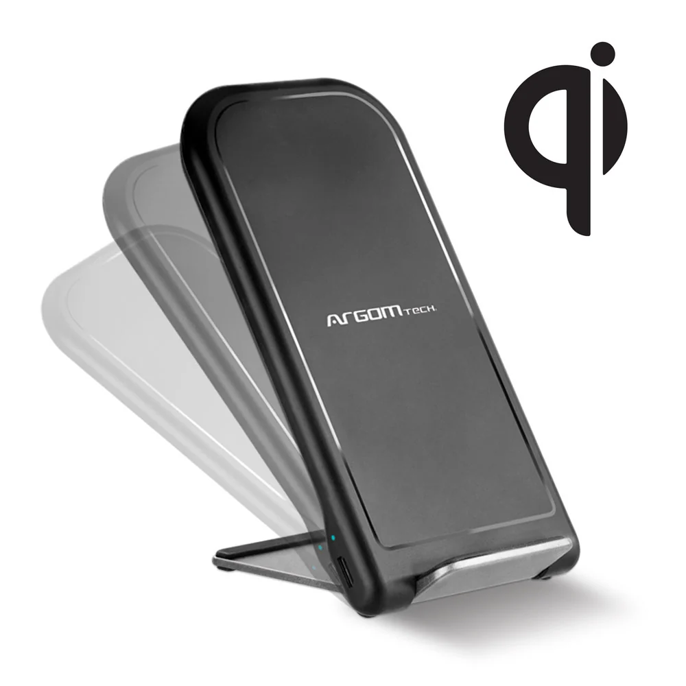ARGOM KINETIC S2 - SOPORTE Y CARGADOR RÁPIDO INALÁMBRICO CON CERTIFICACIÓN QI DE 15W