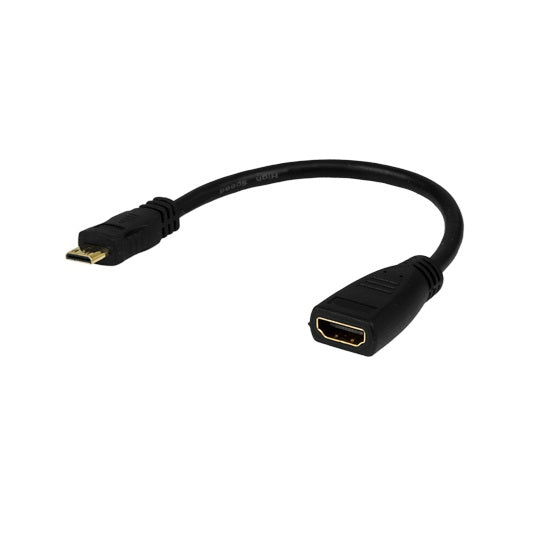 CABLE ADAPTER ARGOM MINI HDMI MALE TO HDMI FEMALE 6"/15CM
