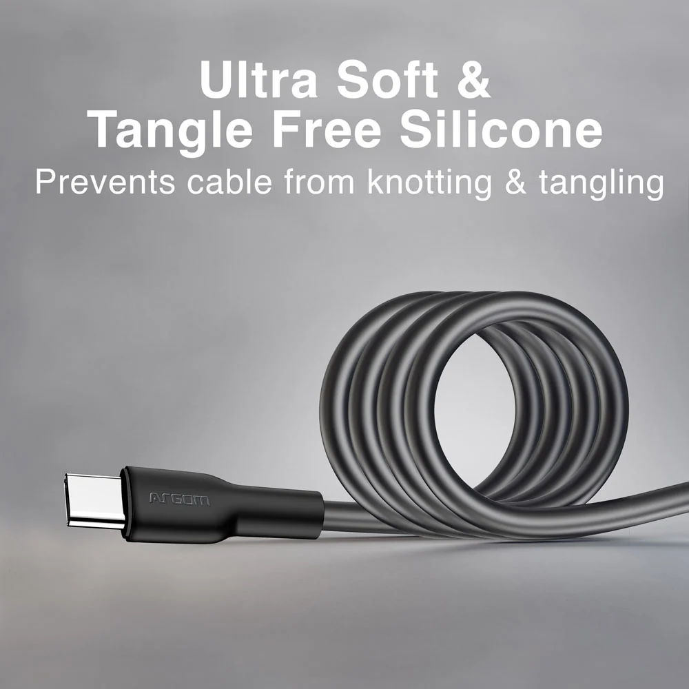 CABLE DE SILICONA TIPO C A TIPO C DE 65 W DE 6 PIES/1,8 M - DURA FLEX