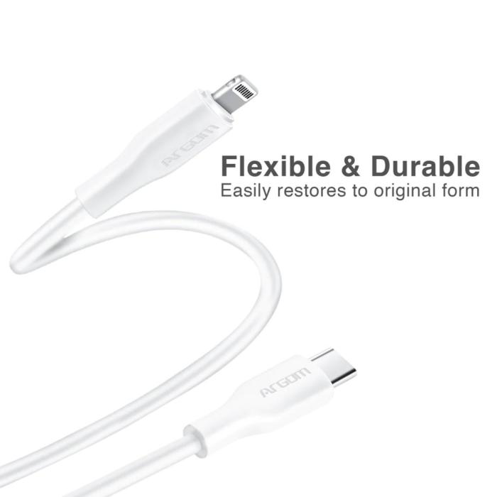 CABLE DE SILICONA TIPO C A LIGHTNING 30W 1,8 M/6 PIES - DURA FLEX