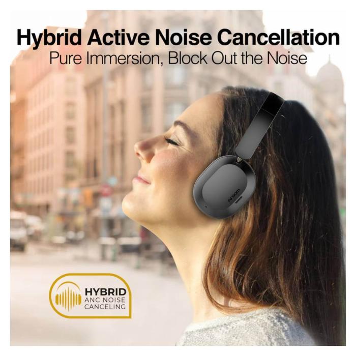 AUDIFONO ARGOM ULTIMATE SOUND SPATIAL ANC HIBRIDO BT NEGRO