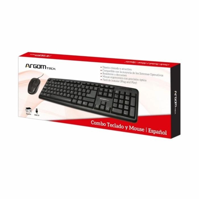 KEYBOARD & MOUSE COMBO ARGOM SPANISH USB CLASSIC