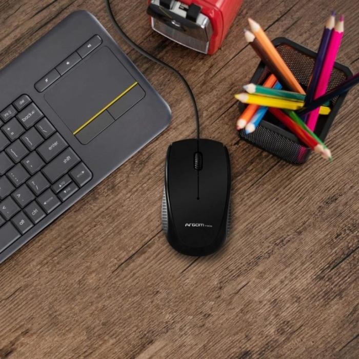 Mouse USB 800 dpi Black Ratón Óptico 3D con Conector USB 800 dpi Negro