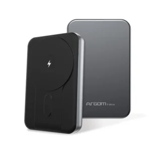 POWER BANK ARGOM MS10 MAGNETIC 10,000MAH ALUMINUM SILVER / CARGA INALÁMBRICA RÁPIDA DE 15W