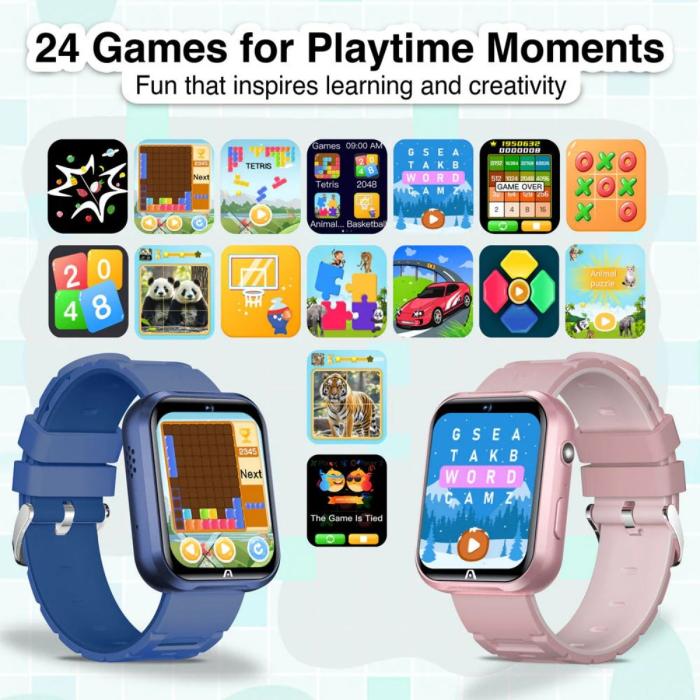 SKEIWATCH ARGOM K10 KIDS ROSADO - PANTALLA TFT 1.52", CÁMARA HD, JUEGOS, IP67