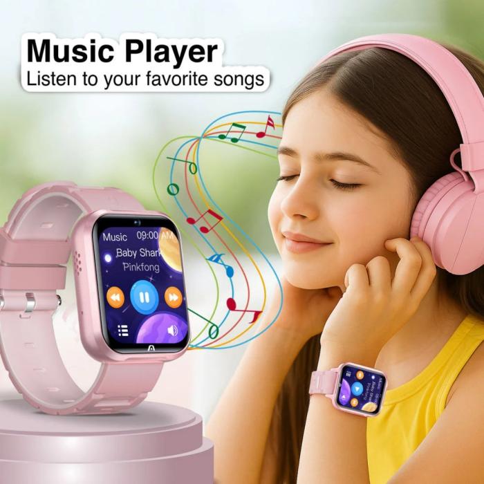SKEIWATCH ARGOM K10 KIDS ROSADO - PANTALLA TFT 1.52", CÁMARA HD, JUEGOS, IP67