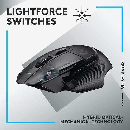 Logitech G G502 X LIGHTSPEED - Ratón - óptico - inalámbrico - 2.4 GHz - receptor USB de Logitech LIGHTSPEED - negro