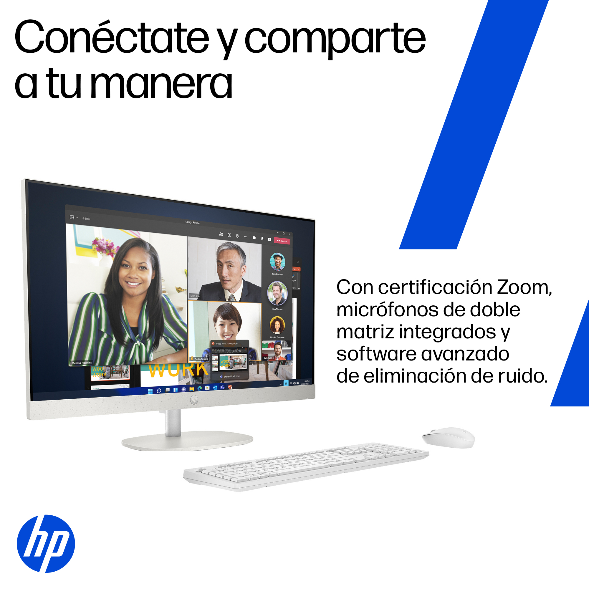 HP - All-in-one - AMD Ryzen 5 7520U / 4.8 GHz - DDR5 SDRAM - 512 GB HDD - 23.8" - Integrated graphics - Windows 11 Home - White