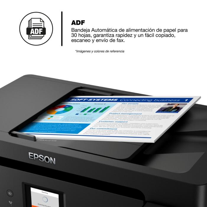 Epson EcoTank - Wide format - A3 Plus (330 x 480 mm) - hasta 38 ppm (mono) - hasta 24 ppm (color) - Wi-Fi / USB 2.0 / Ethernet - Duplexador automático