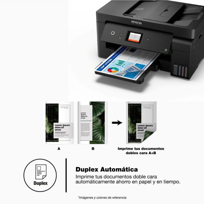 Epson EcoTank - Wide format - A3 Plus (330 x 480 mm) - hasta 38 ppm (mono) - hasta 24 ppm (color) - Wi-Fi / USB 2.0 / Ethernet - Duplexador automático