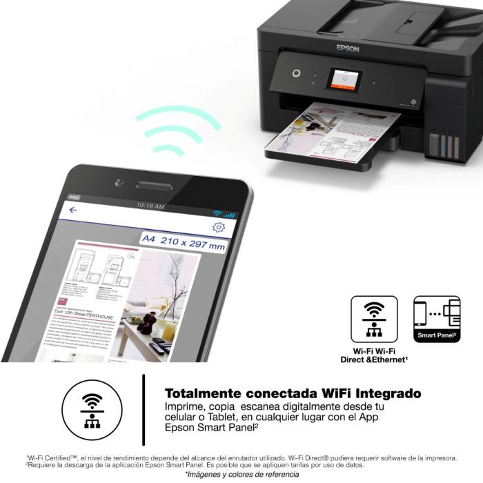 Epson EcoTank - Wide format - A3 Plus (330 x 480 mm) - hasta 38 ppm (mono) - hasta 24 ppm (color) - Wi-Fi / USB 2.0 / Ethernet - Duplexador automático