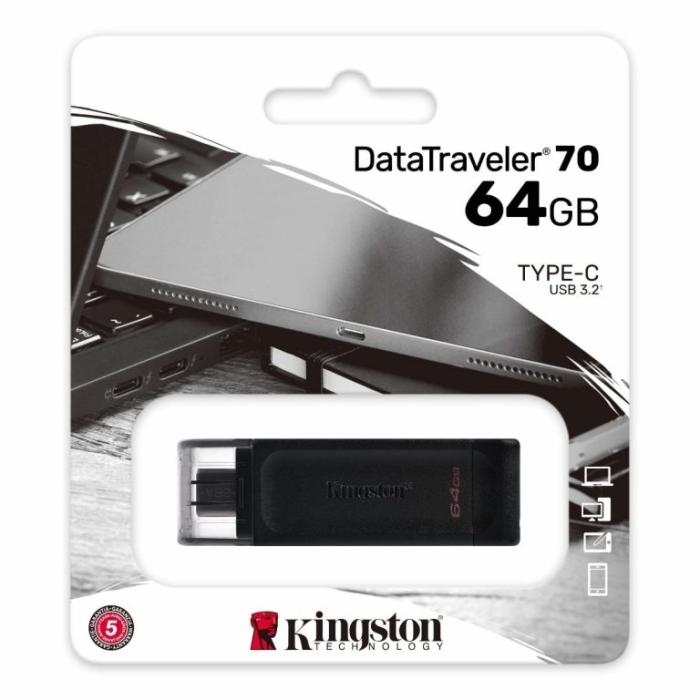 Kingston DataTraveler 70 - Unidad flash USB - 64 GB - USB-C 3.2 Gen 1