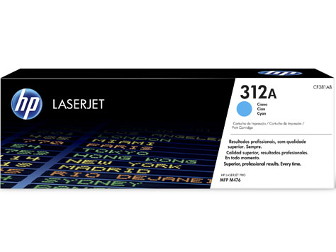 HP 312A - Cián - original - LaserJet - cartucho de tóner (CF381A) - para Color LaserJet Pro MFP M476dn, MFP M476dw, MFP M476nw