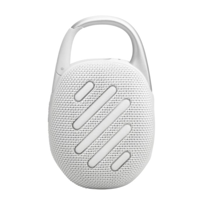 JBL Clip 5 - Altavoz - para uso portátil - inalámbrico - Bluetooth - controlado por aplicación - 7 vatios - blanco