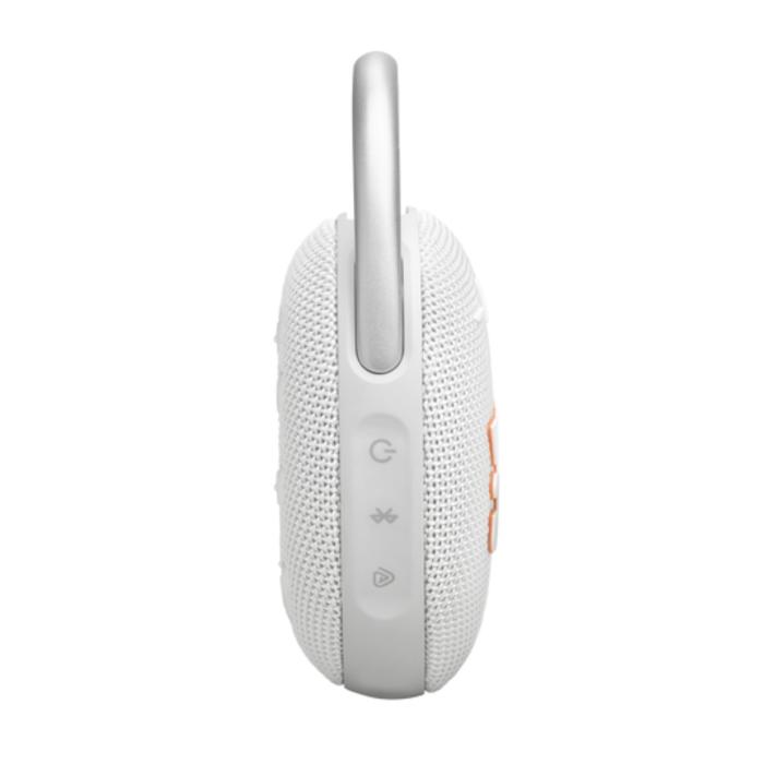 JBL Clip 5 - Altavoz - para uso portátil - inalámbrico - Bluetooth - controlado por aplicación - 7 vatios - blanco