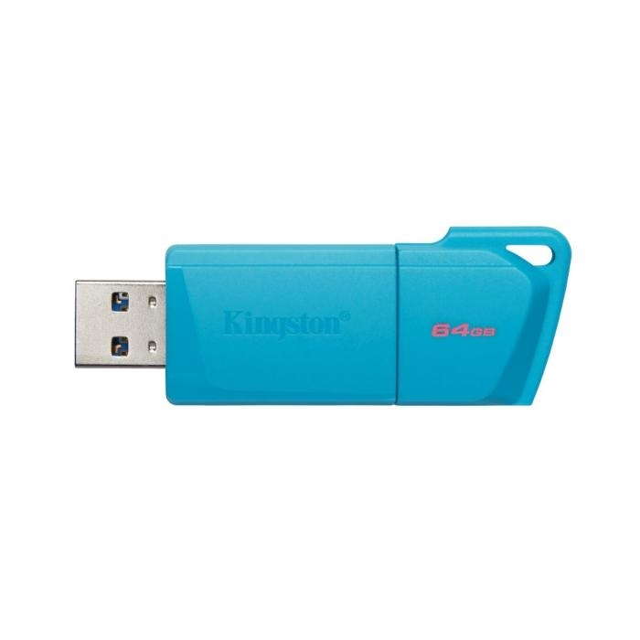 Kingston - USB flash drive - 64 GB - USB 3.2 Gen 1 - NEON Aqua Blue