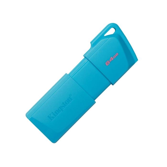 Kingston - USB flash drive - 64 GB - USB 3.2 Gen 1 - NEON Aqua Blue