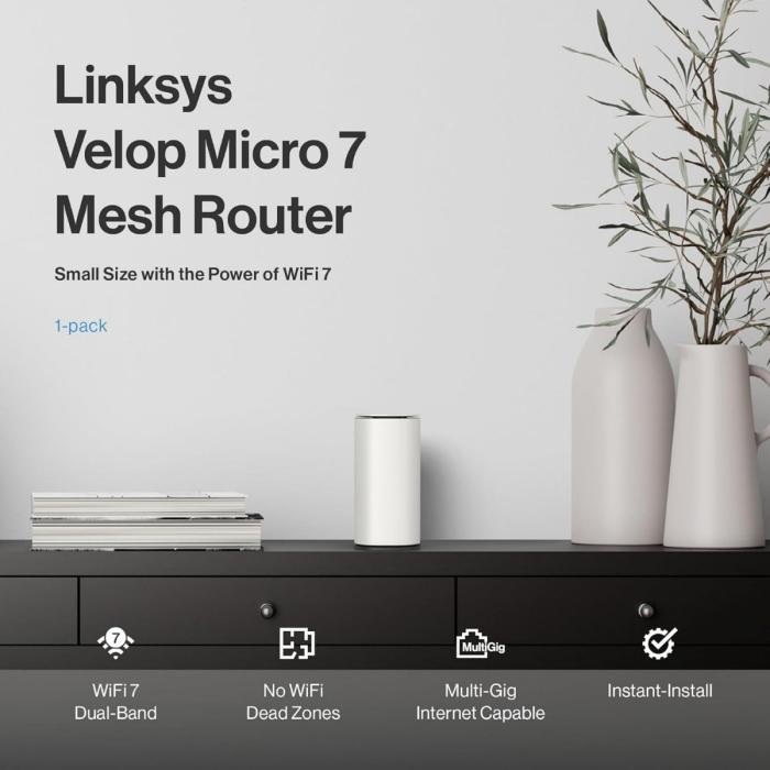 Mesh Linksys Velop Micro 7 Wifi 7 2 Piezas