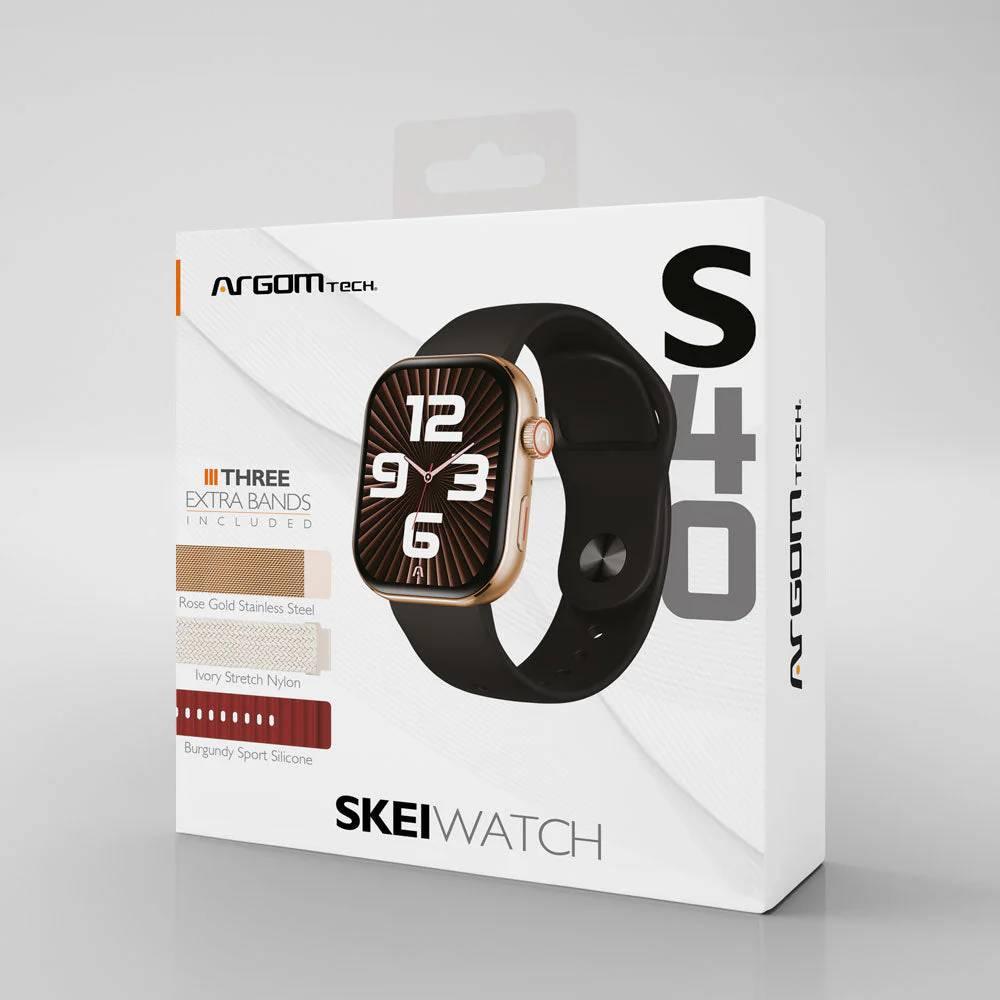 SKEIWATCH ARGOM S40 ROSE GOLD - PANTALLA TFT 2.01", 4 CORREAS, RESISTENCIA IP67