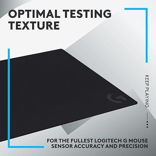 Logitech G G640 Large Cloth Gaming Mouse Pad, Optimized for Gaming Sensors, Moderate Surface Friction, Non-Slip Mouse Mat, Mac and PC Gaming Accessories, 460 x 600 x 3 mm; - Alfombrilla de ratón - negro