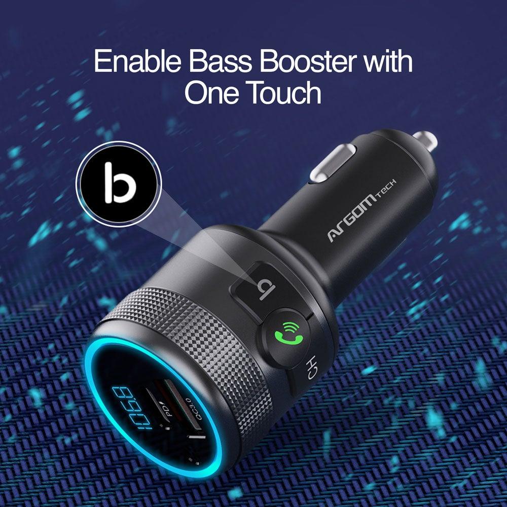 CONECTOR BLUETOOTH P-CARRO DOS PUERTOS DE CARGA RÁPIDA, MEGA BAJOS