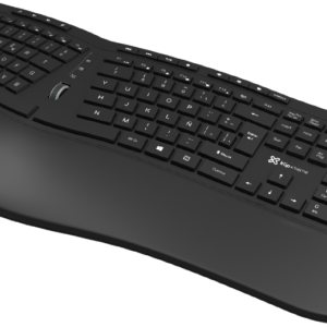 Klip Xtreme - Keyboard - Wired - Spanish - USB - Ergonomic Design - Black - Ergonomical
