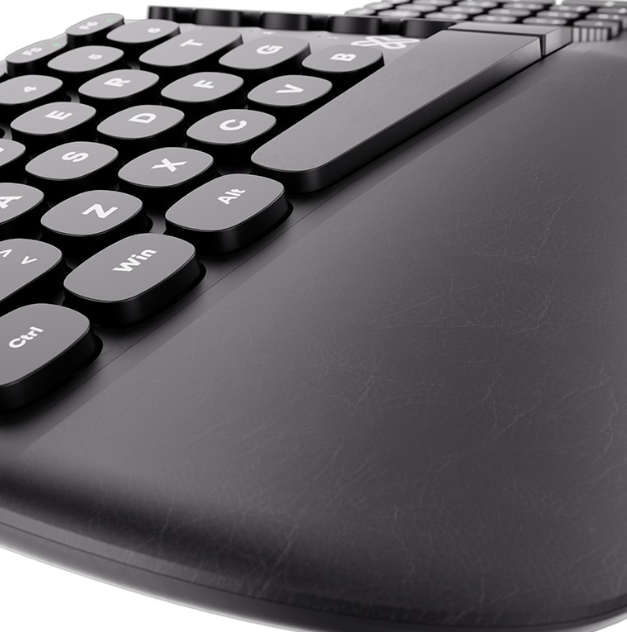 Klip Xtreme - Keyboard - Wired - Spanish - USB - Ergonomic Design - Black - Ergonomical