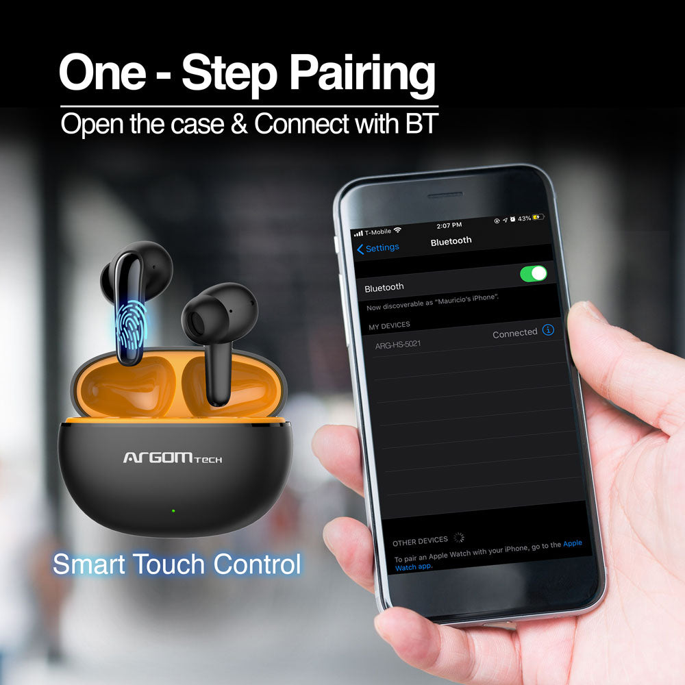 ARGOM SKEIPODS E21 - AUDIFONOS BT CON ANC/ENC DUAL NEGRO