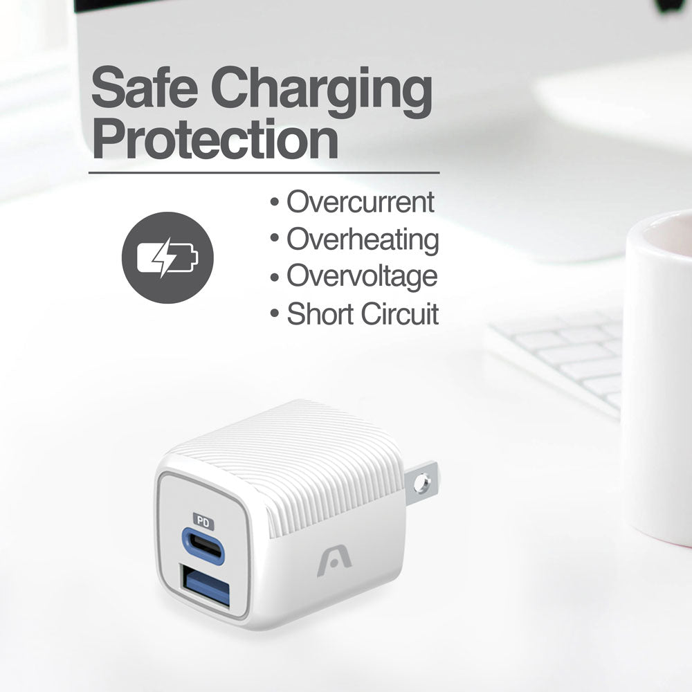CARGADOR ARGOM VOLTA P38 GAN DE 38W DUAL PORT