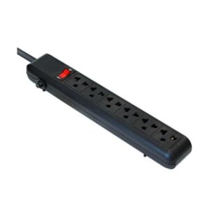 POWER STRIP ARGOM 6-OUTLETS 110V BLACK