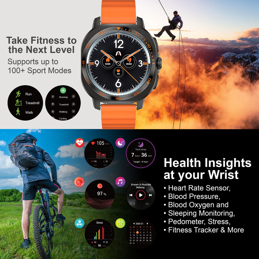 SKEIWATCH ARGOM C62 NEGRO - PANTALLA AMOLED 1.53", 2 CORREAS, RESISTENCIA 1ATM