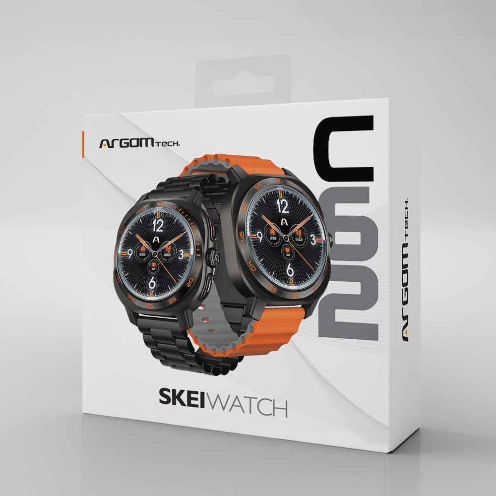 SKEIWATCH ARGOM C62 NEGRO - PANTALLA AMOLED 1.53", 2 CORREAS, RESISTENCIA 1ATM