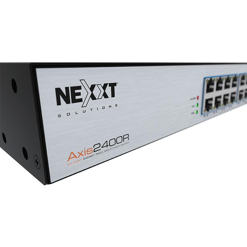 Nexxt Solutions Infrastructure - Switch PoE + - Gigabit Ethernet - 24 - 4 Gigabit SFP - Incluye accesorios rack