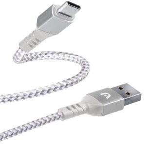 CABLE TYPE-C TO USB 2.0 NYLON 1.8M WHITE