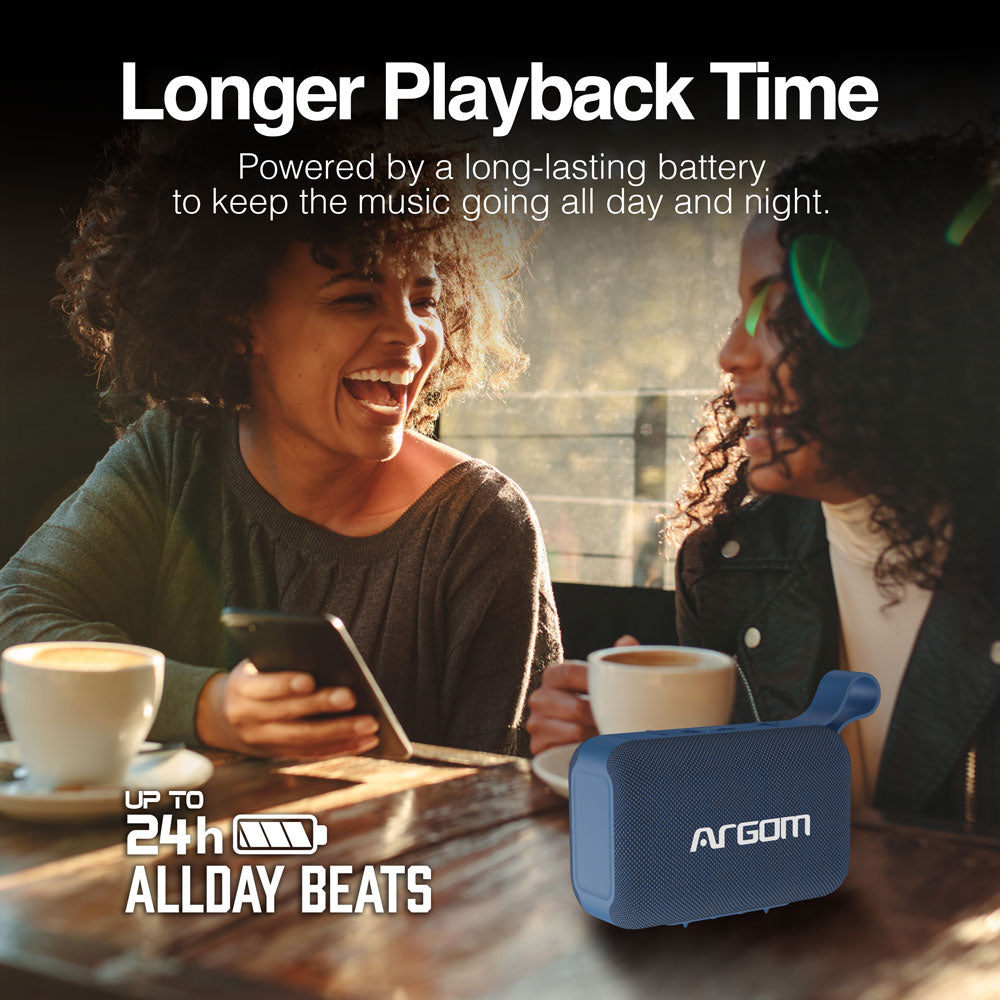 ARGOM BOOGIELINK - ALTAVOZ BT PORTATIL 8W RMS / IPX5 COLOR NEGRO