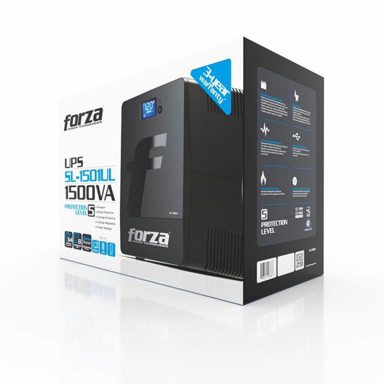 Forza - UPS - Line interactive - 900 Watt - 1500 VA - AC 110/120 V - Pure Sine Wave NEMA